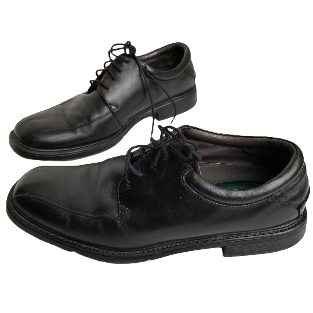 Nunn Bush Black Leather Derby 105 Medium ComfortGel Professional